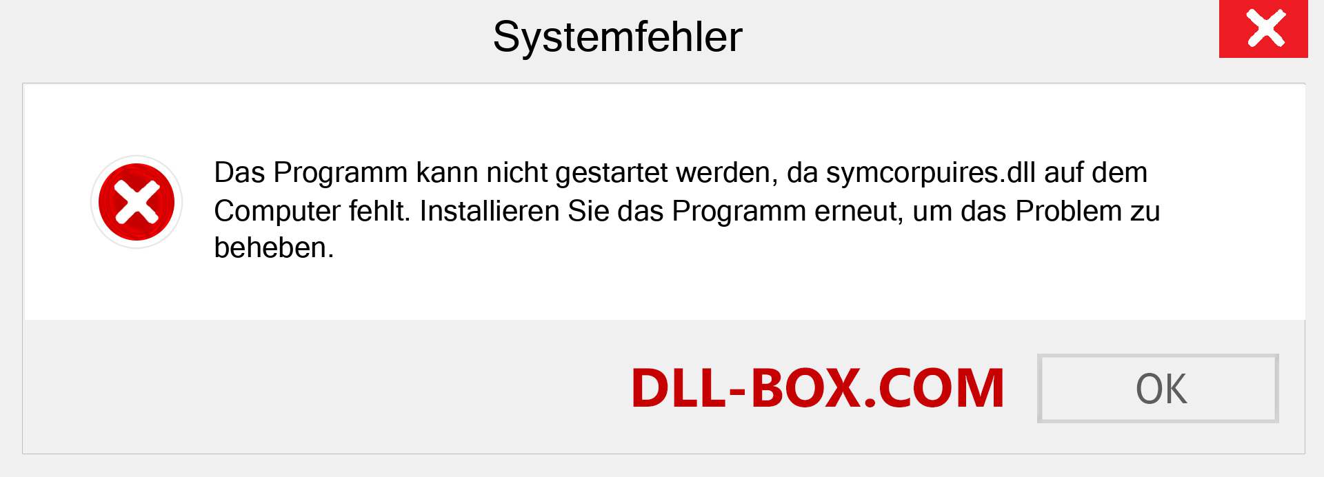 symcorpuires.dll-Datei fehlt?. Download für Windows 7, 8, 10 - Fix symcorpuires dll Missing Error unter Windows, Fotos, Bildern